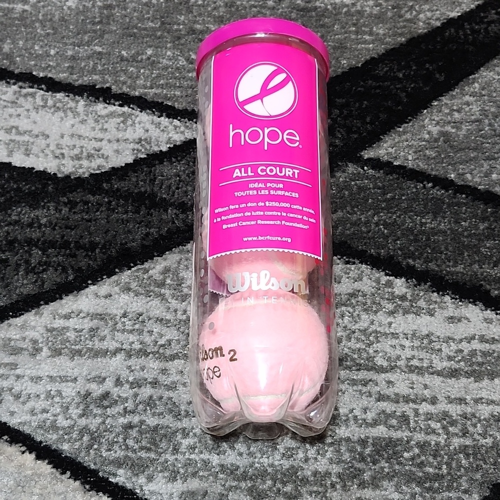 WILSON PINK HOPE BREAST CANCER ALL-COURT 3 PK TENNIS BALLS SEALED